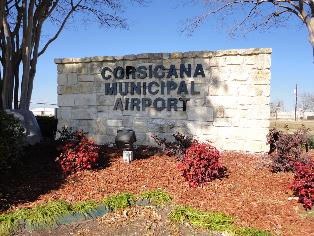 Corsicana Municipal Airport sign